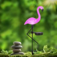 LED solárne flamingo