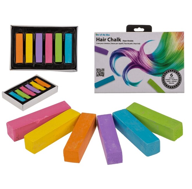 Farebné kriedy na vlasy Hair chalk 6 ks